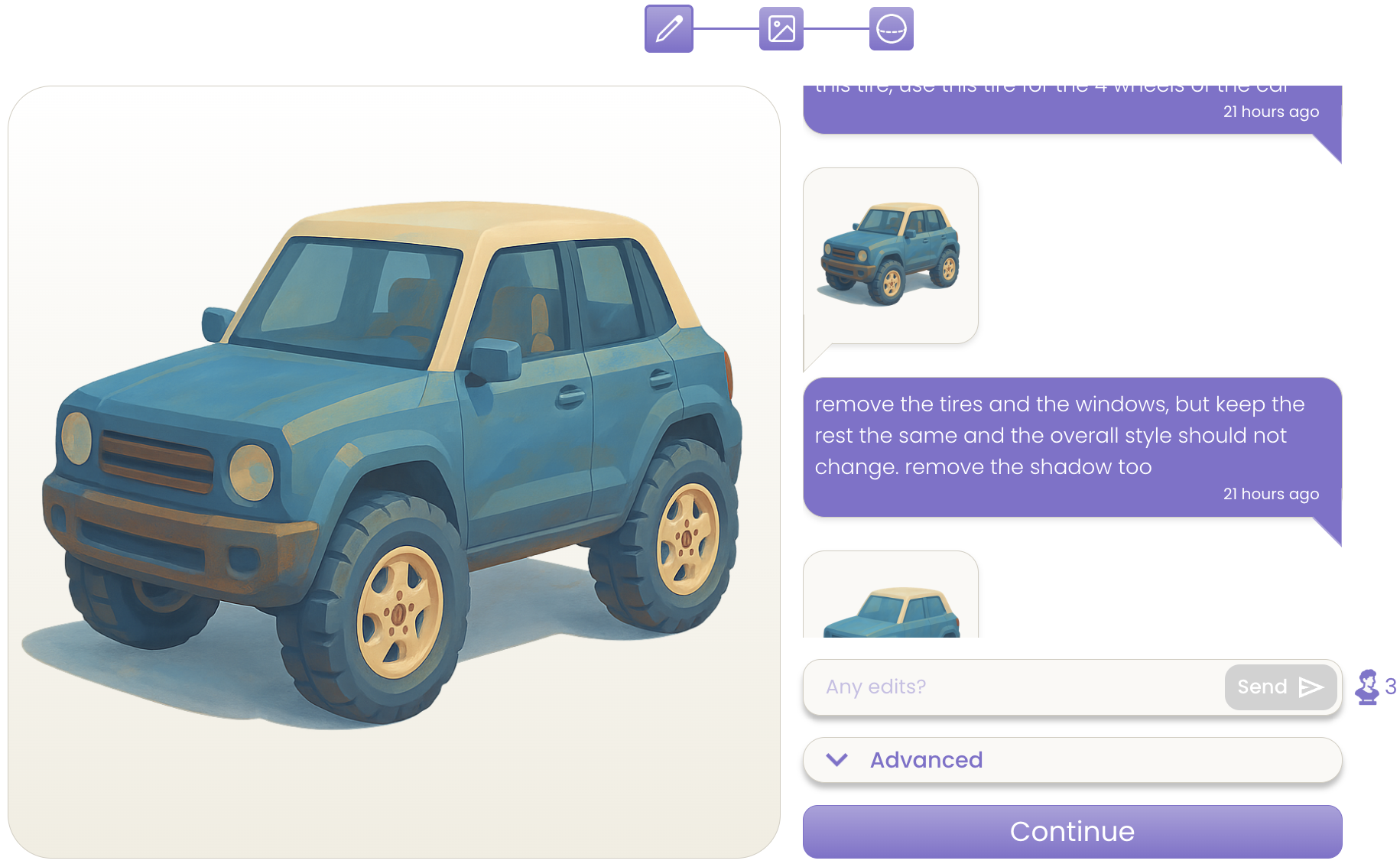 Edit image page